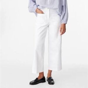 VANESSA BRUNO ‘Helias’ White Pants EU 38 | US 6 Wide Leg Cropped